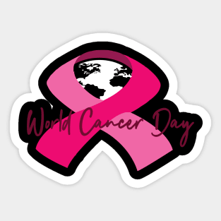world  Cancer day Sticker